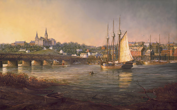 Old Georgetown on the Potomac / remarqued (Paul McGehee)